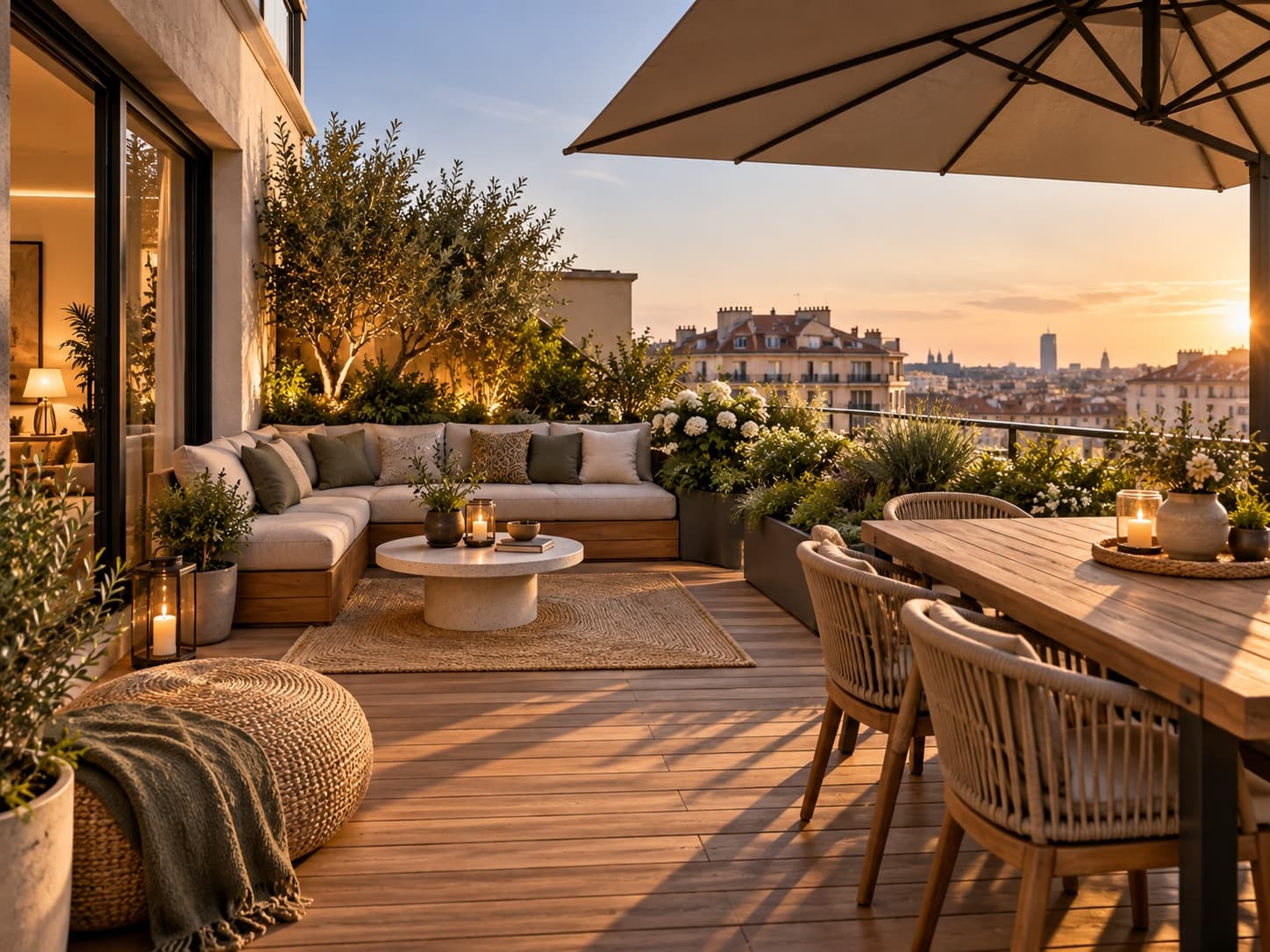 Terrasse d'angle — illustration
